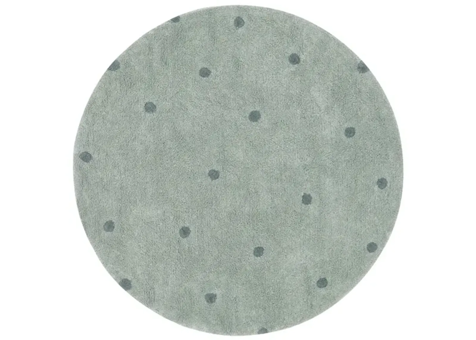 Washable rug Round Dot  Rose