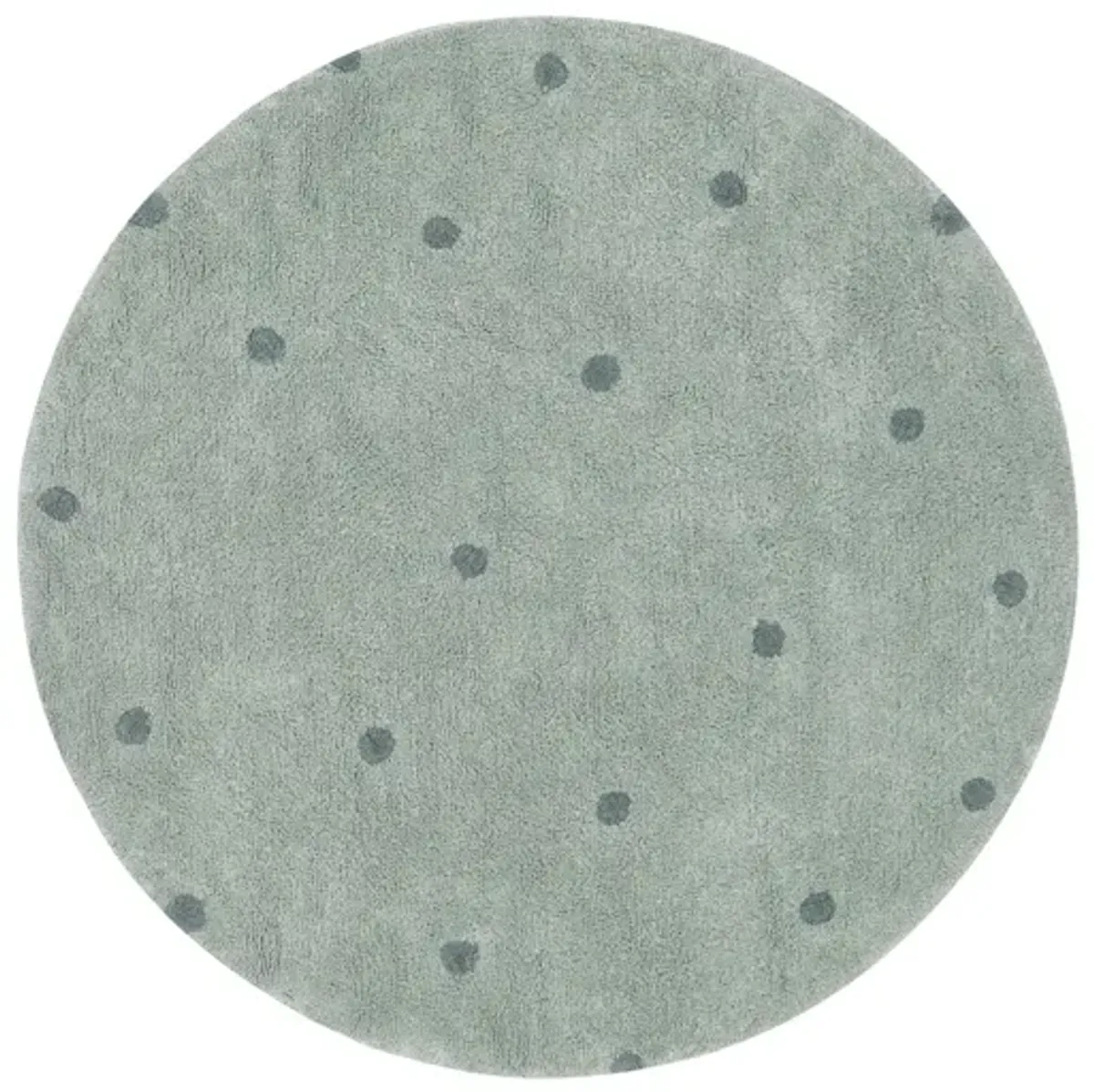 Washable rug Round Dot  Rose