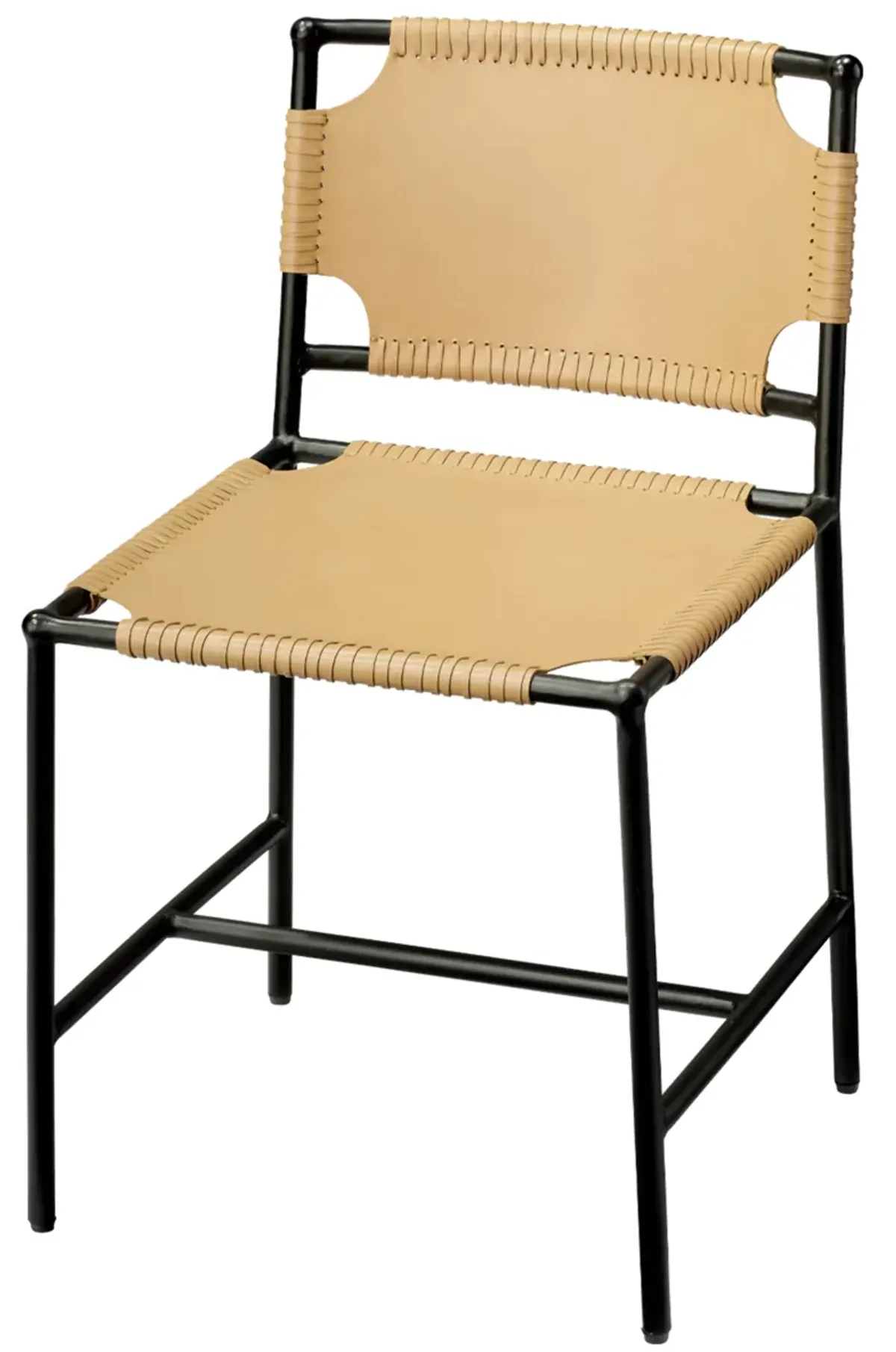 Asher Leather Dining Chair in Cashew