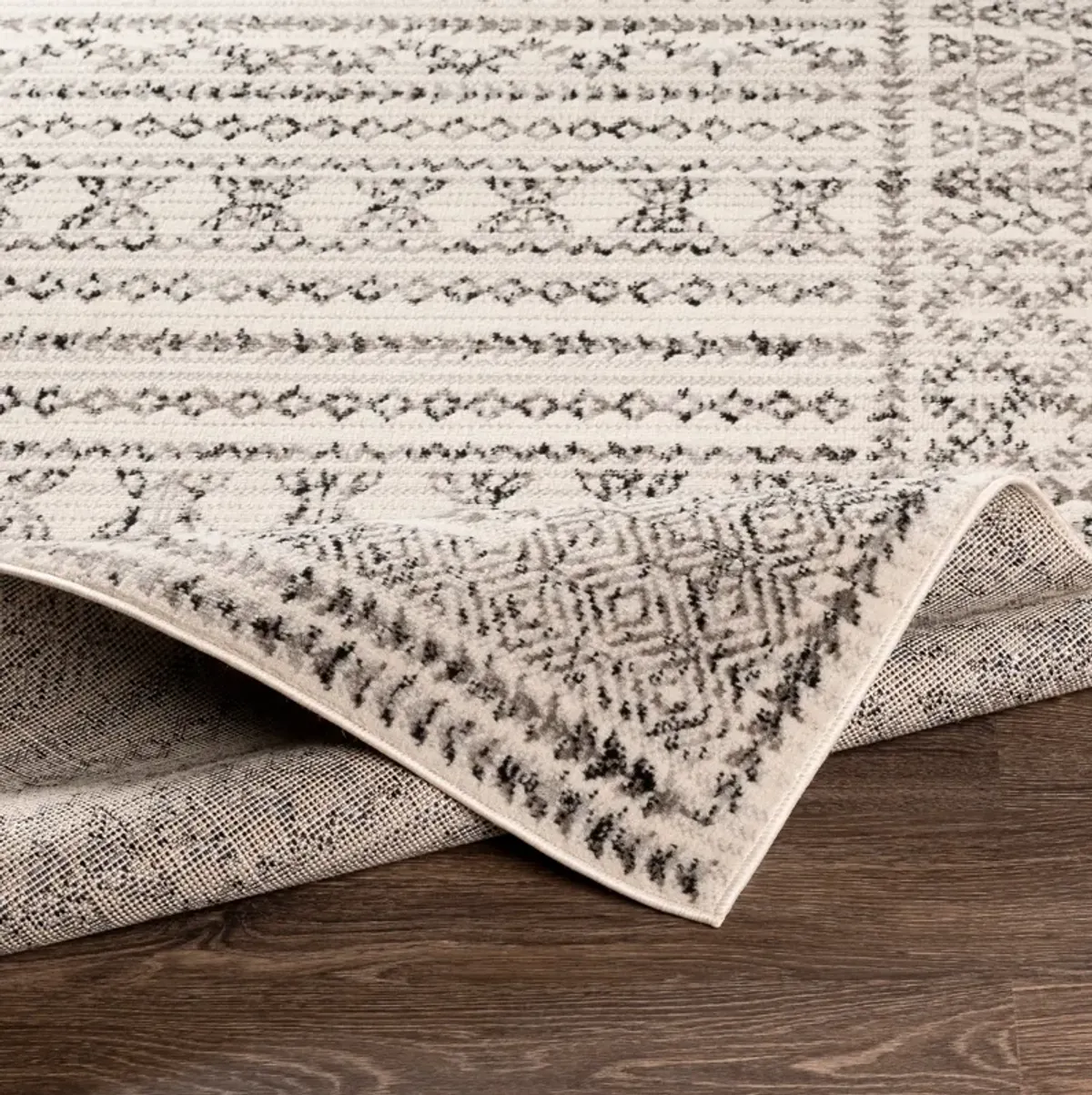 Pisa PSS-2313 2'7' x 7'3' Black Rug