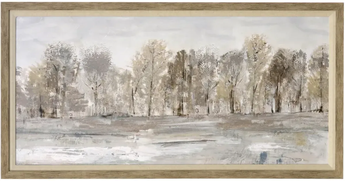 Framed Print with Wood Grain Frame