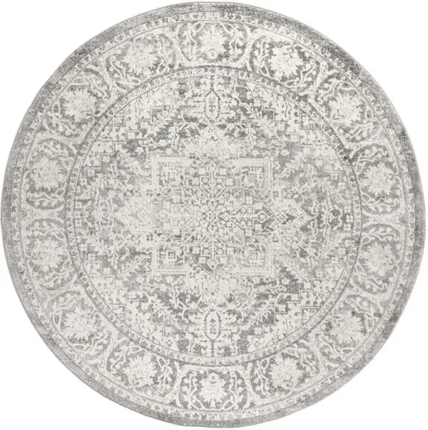 Modern Persian Vintage Medallion Round Area Rug
