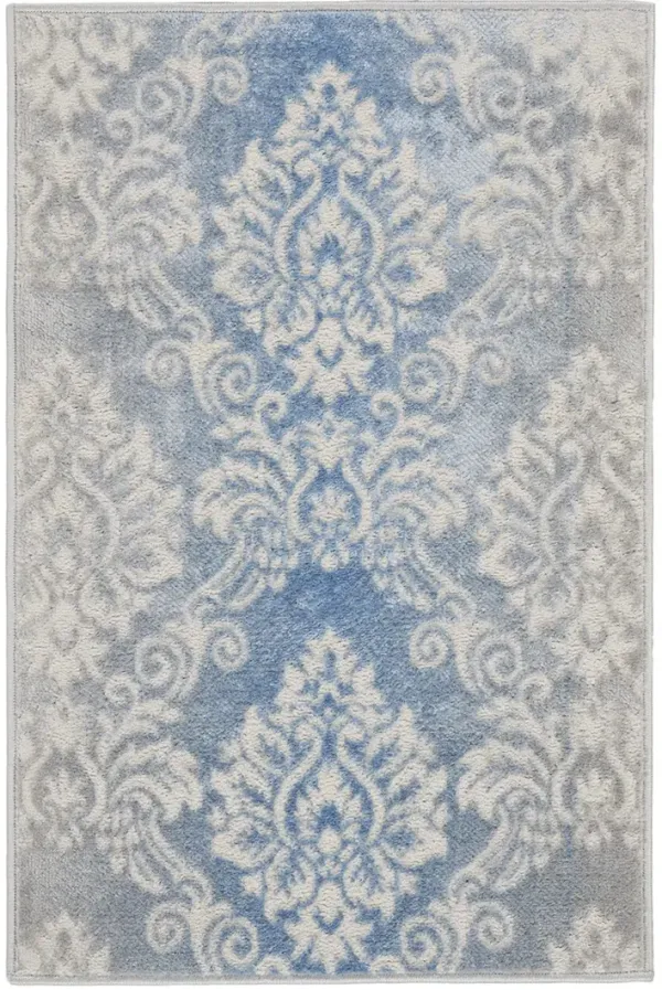 Elation ETN03 Ivory/Blue 2' x 3' Rug