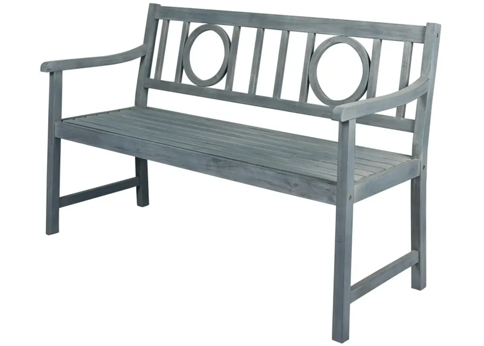 Apollo Circle Back Acacia Wood Outdoor Garden Patio Bench