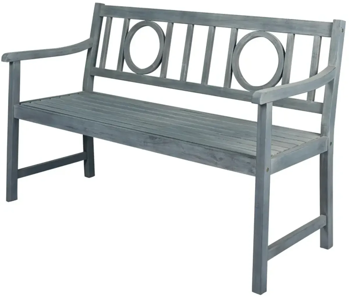 Apollo Circle Back Acacia Wood Outdoor Garden Patio Bench