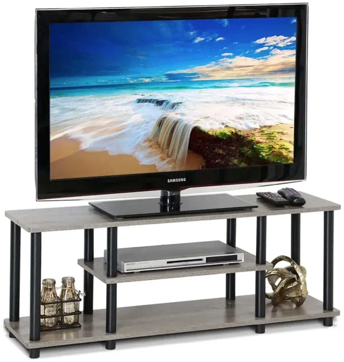 Furinno Turn-N-Tube No Tools 3-Tier Entertainment TV Stands