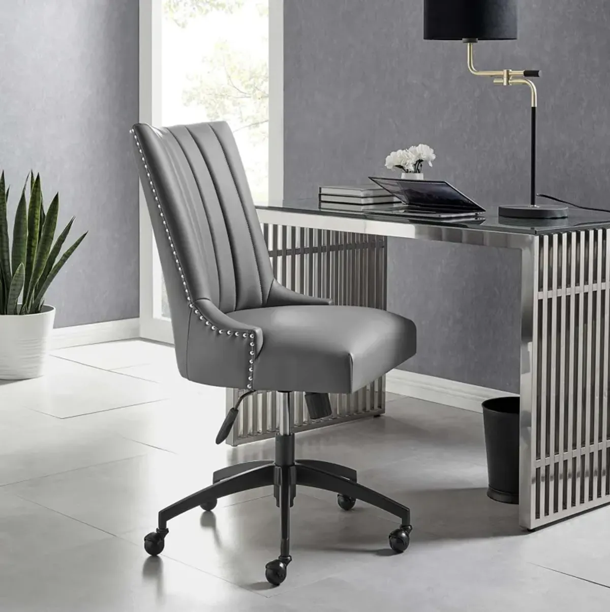 Modway Furniture - Empower Channel Tufted Vegan Leather Office Chair