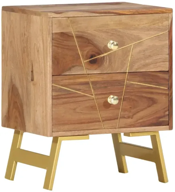 vidaXL Bedside Cabinet 15.7x11.8x19.7 Solid Sheesham Wood