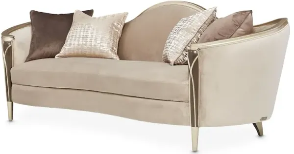 Michael Amini Villa Cherie Sofa - Porcini/Hazelnut