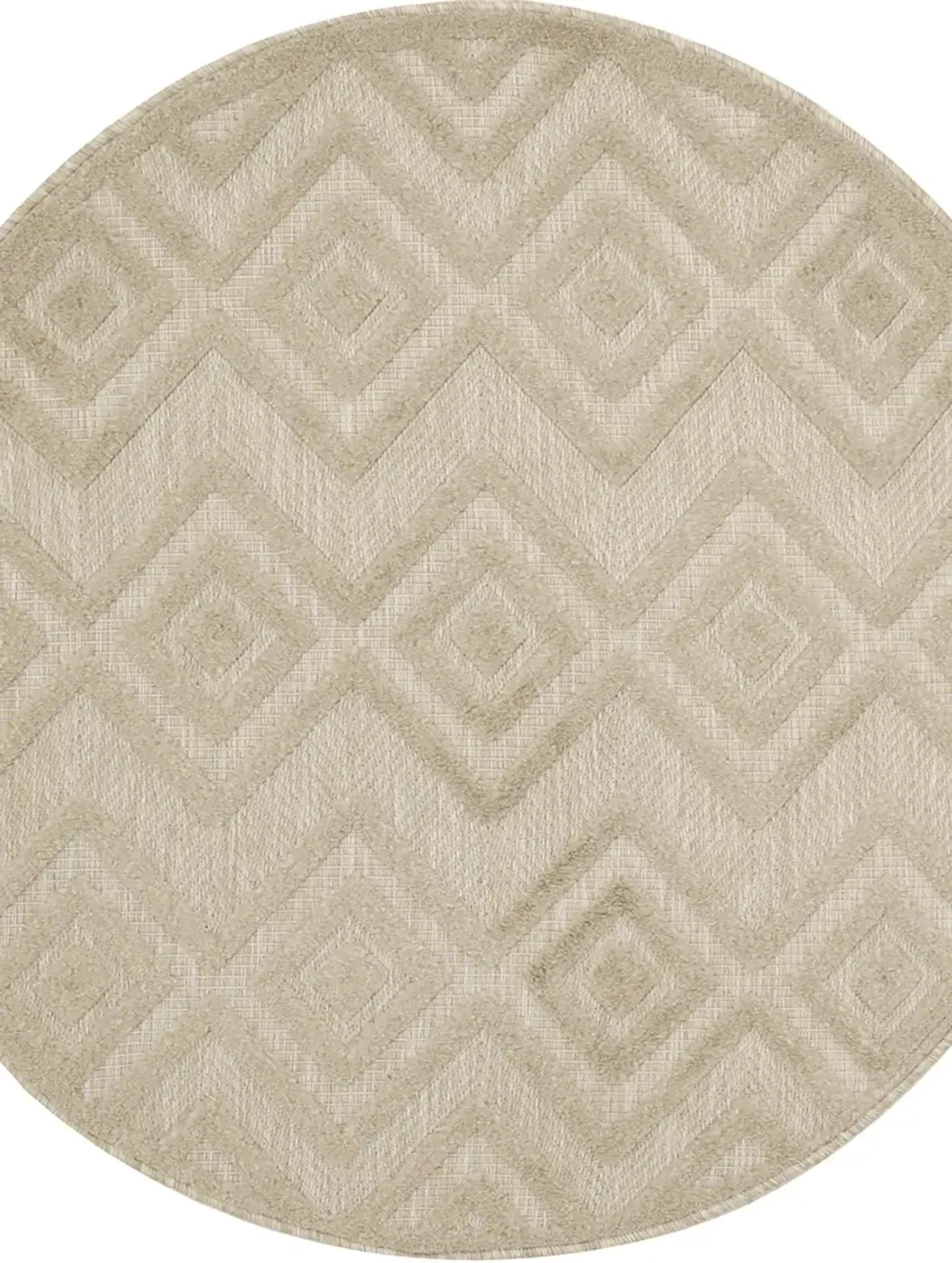 Versatile NRV01 Cream 4' x Round Rug