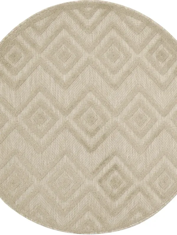 Versatile NRV01 Cream 4' x Round Rug