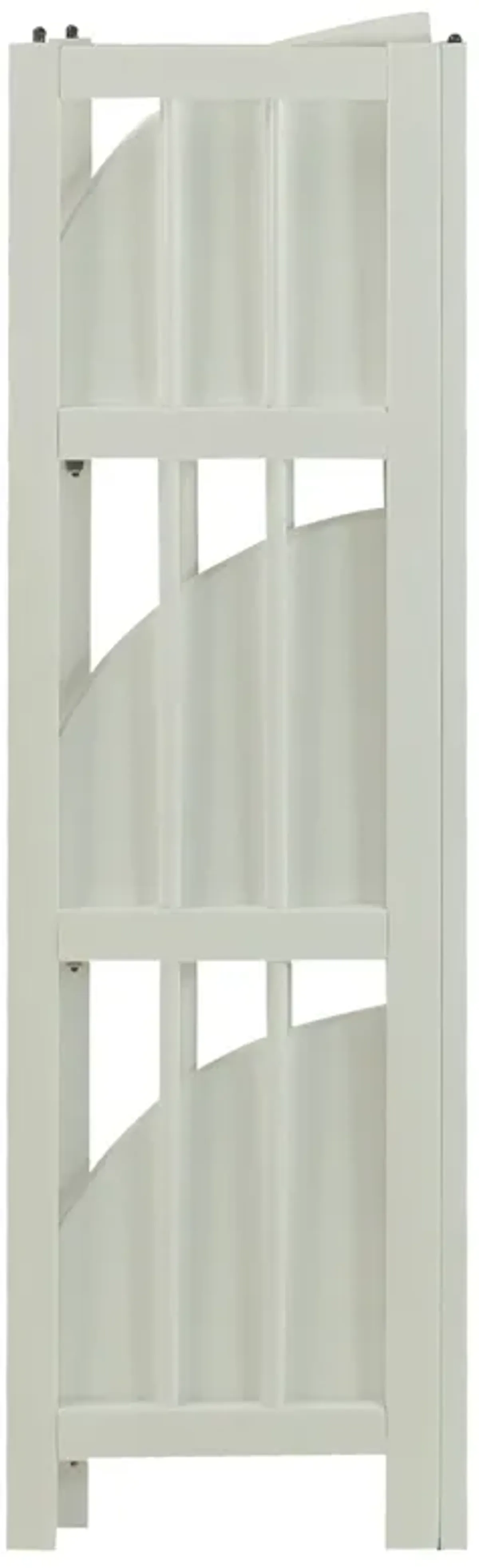 Casual Home 4-Shelves Corner Folding Bookcase, White