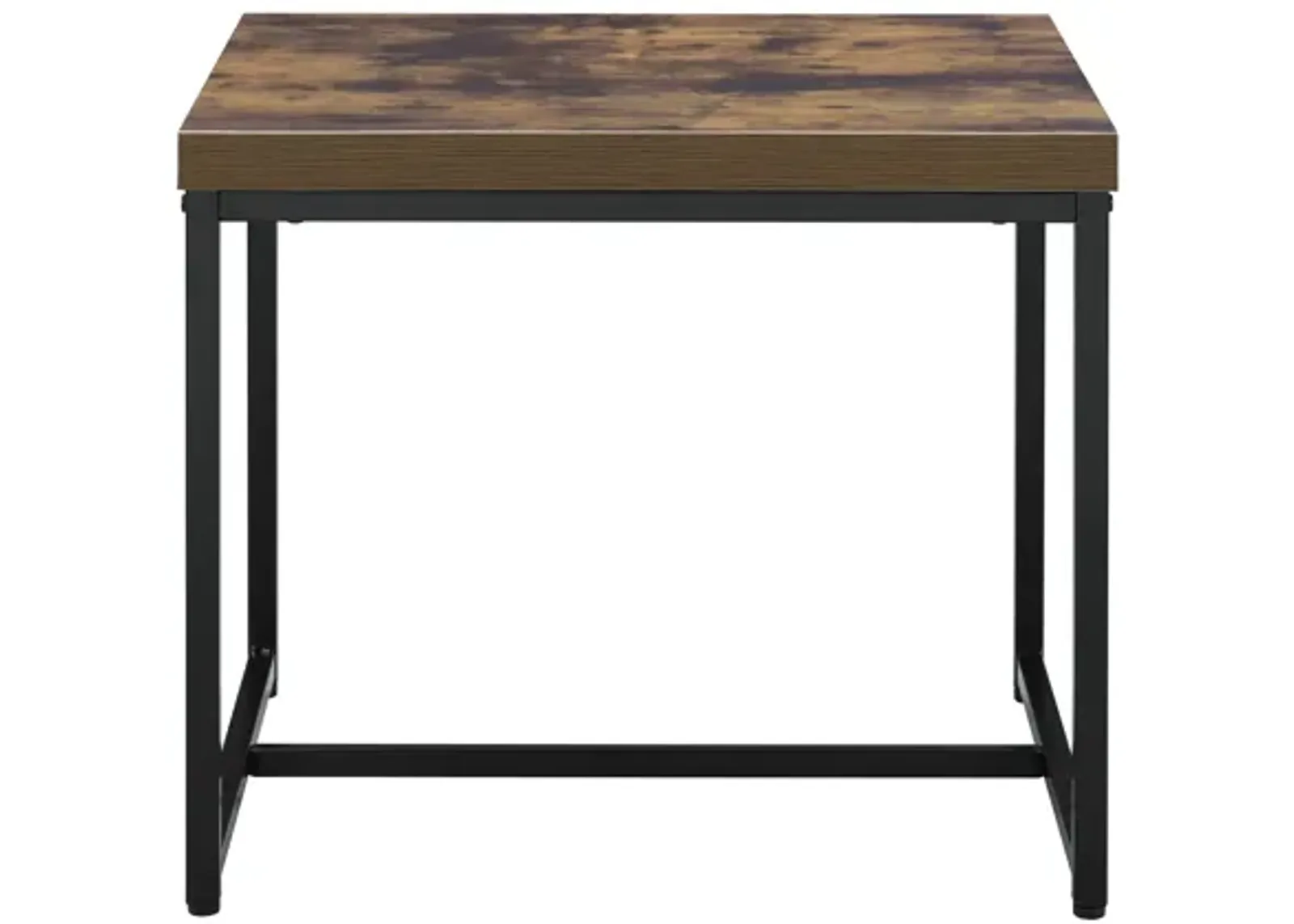 ACME Bob End Table, Weathered Oak & Black