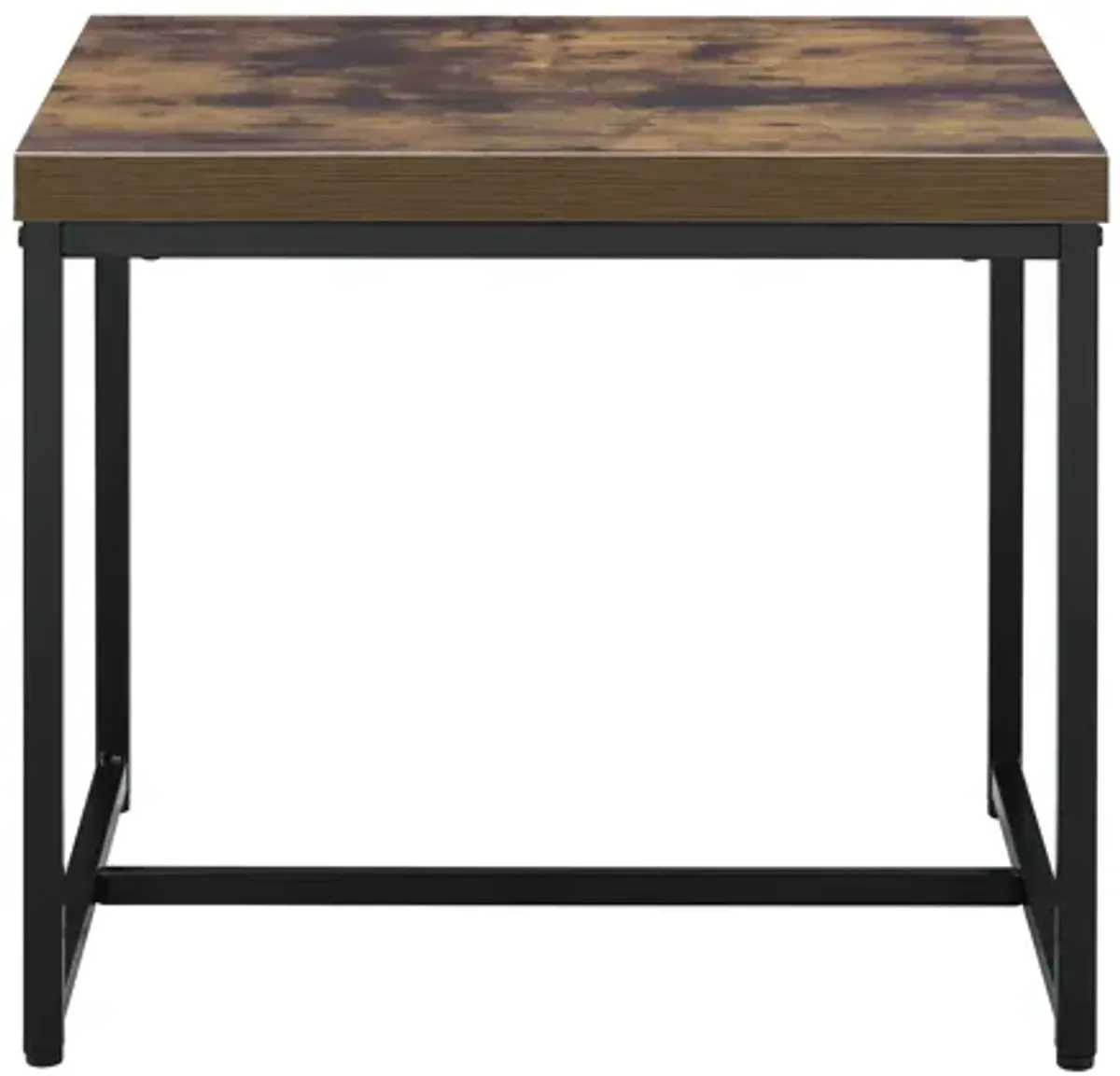 ACME Bob End Table, Weathered Oak & Black