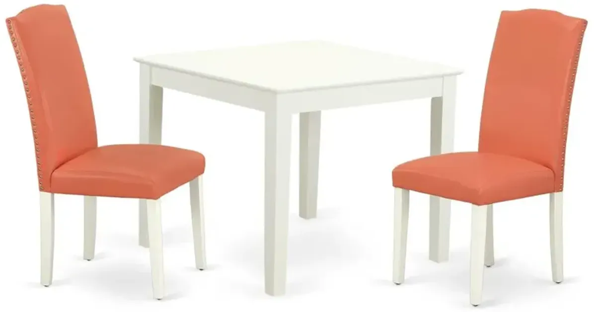 Dining Room Set Linen White, OXEN3-LWH-78