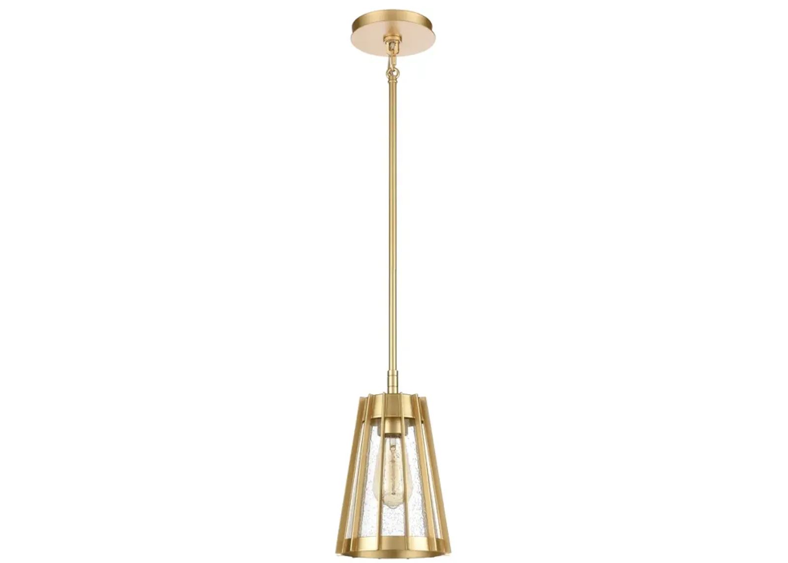 Open Louvers 6.75'' Wide Gold Mini Pendant