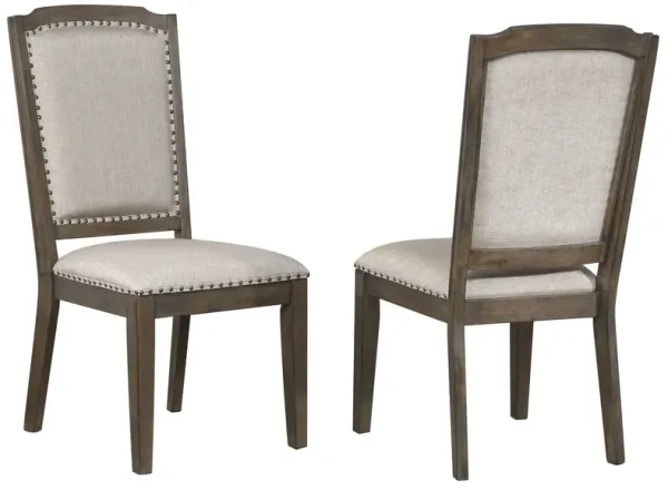 Cali Gray and Brown Side Chair (Set of 2)