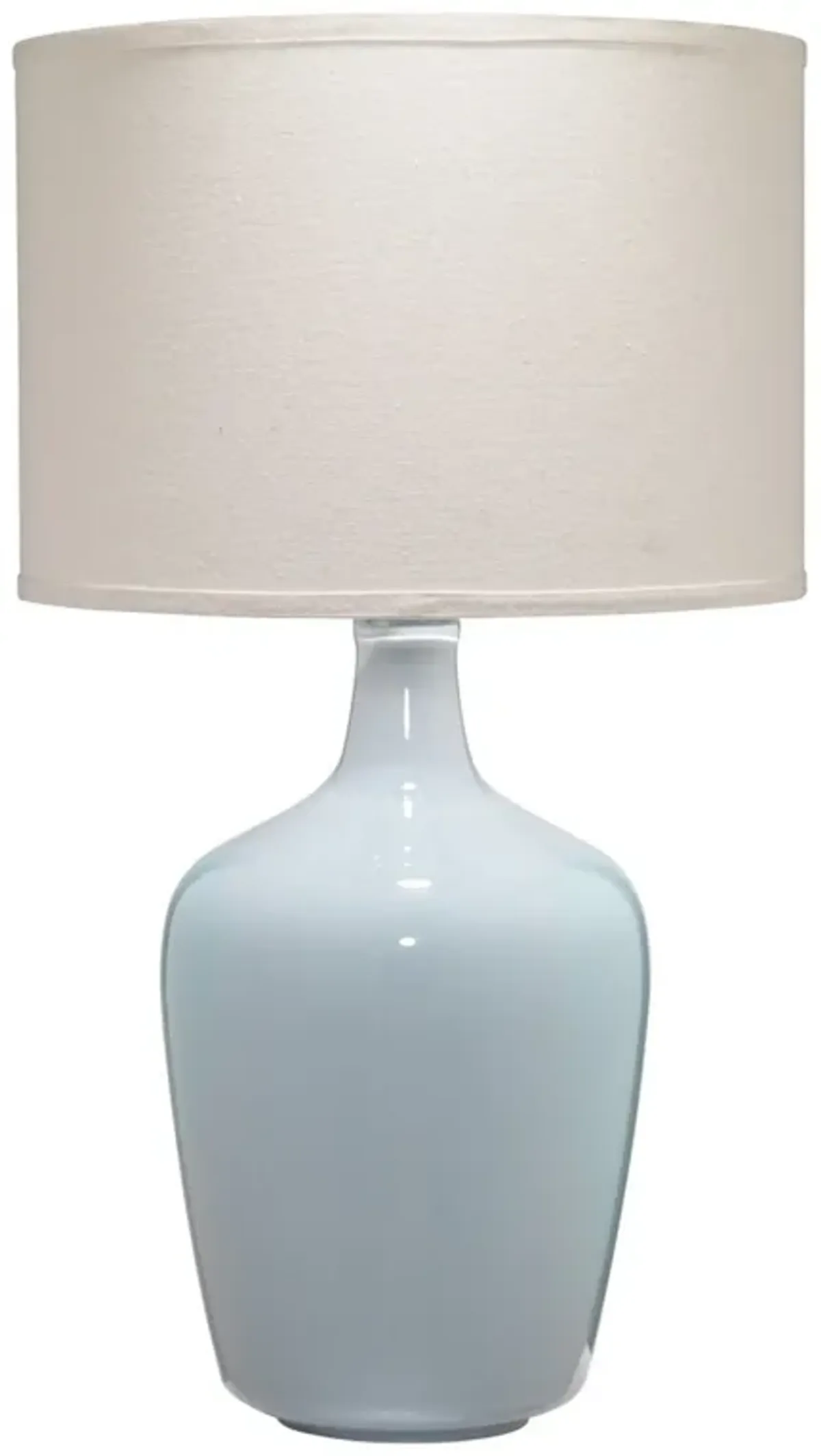 Table Lamp with Bellied Shape Ceramic Base, Gray-Benzara