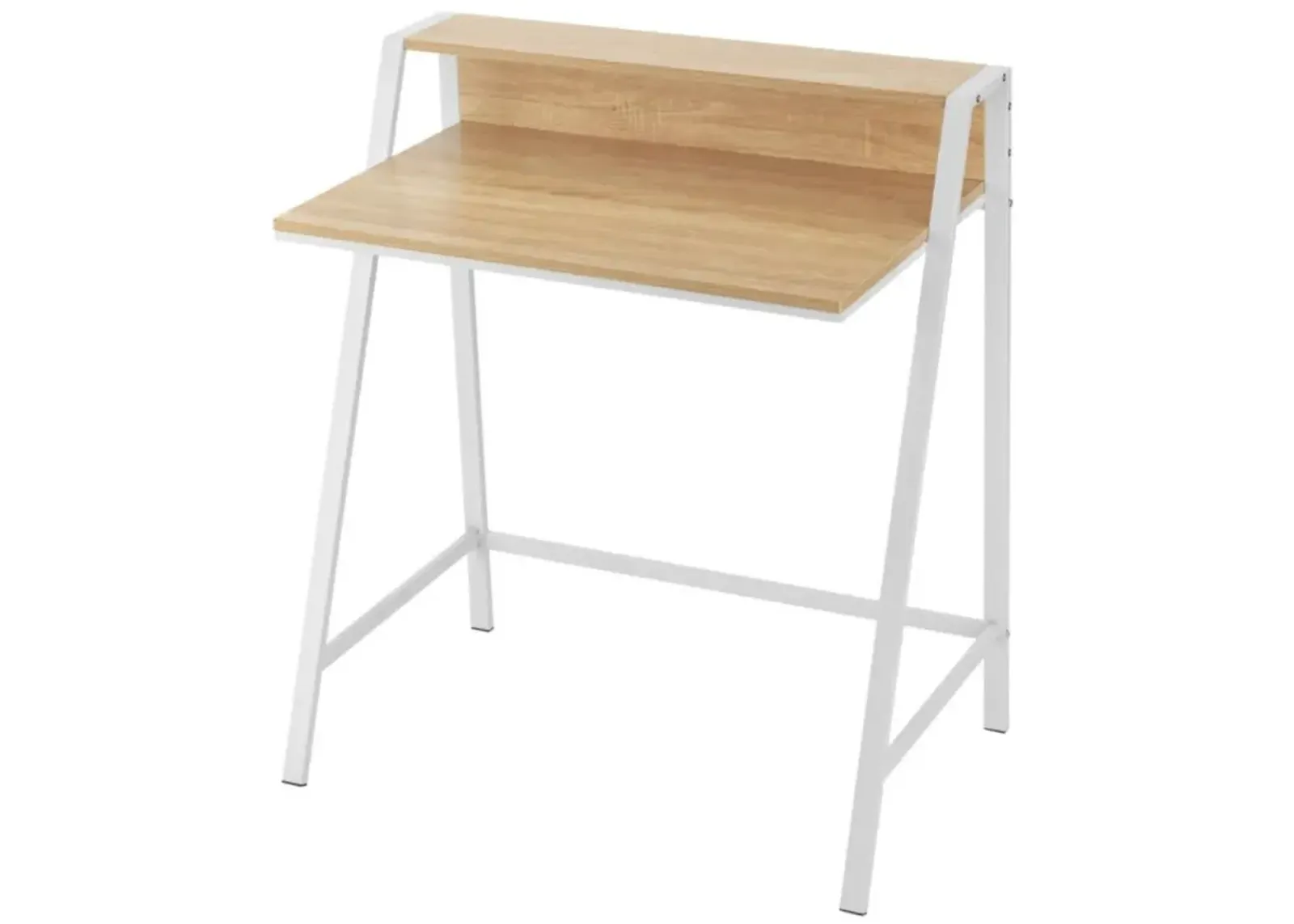 Hivvago 2 Tier Small Computer Desk with Sturdy Frame for Small Place