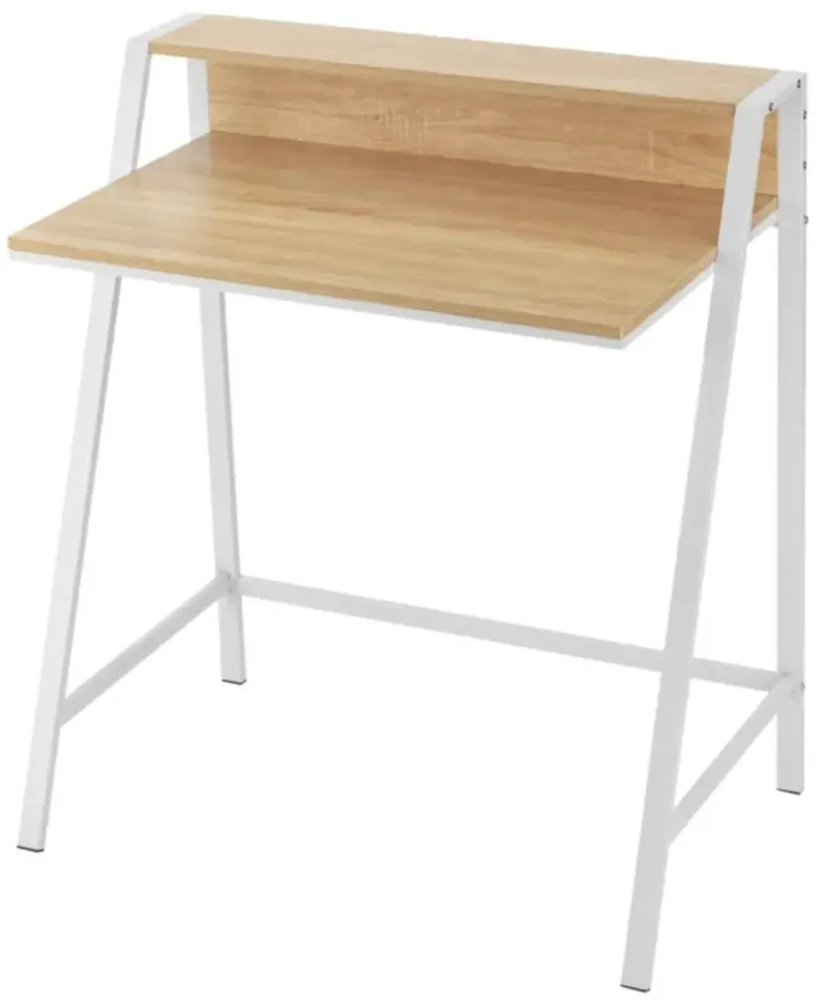 Hivvago 2 Tier Small Computer Desk with Sturdy Frame for Small Place