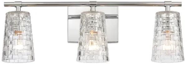 Lightweave 22'' Silver Wide 3-Light Vanity Light