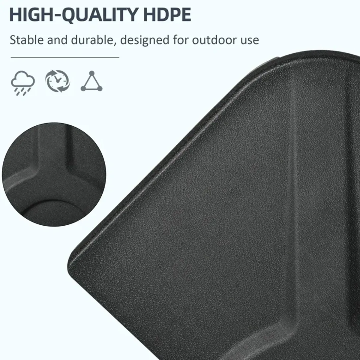 Versatile Umbrella Base: 4-Piece 150lb HDPE Water/Sand Filled Weights