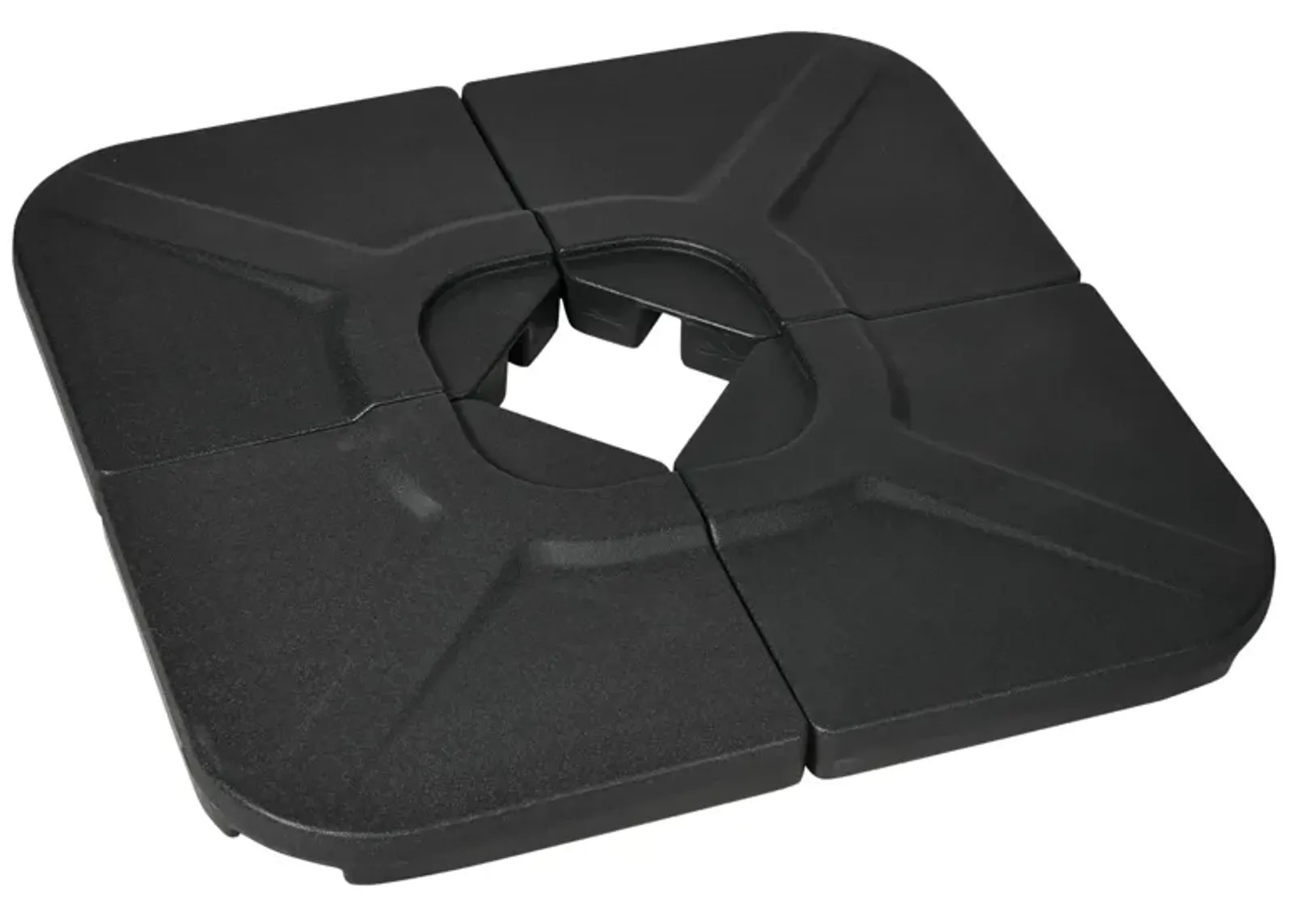 Versatile Umbrella Base: 4-Piece 150lb HDPE Water/Sand Filled Weights