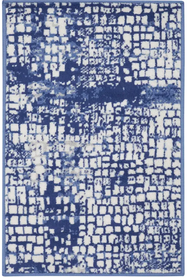 Whimsicle WHS07 Ivory/Navy 2' x 3' Rug