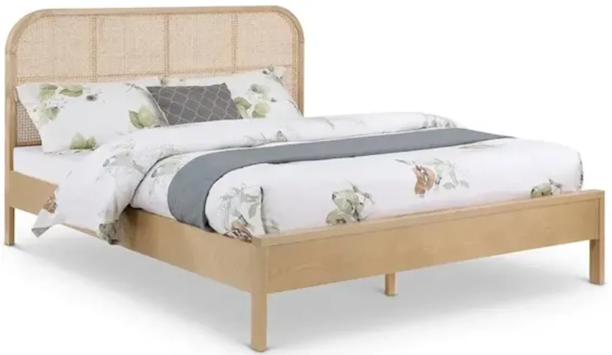 Meridian Furniture Siena Natural Ash Wood King Bed