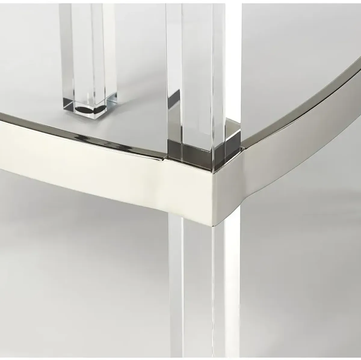 Belen Kox Glamourous Acrylic and Leather Counter Stool, Belen Kox