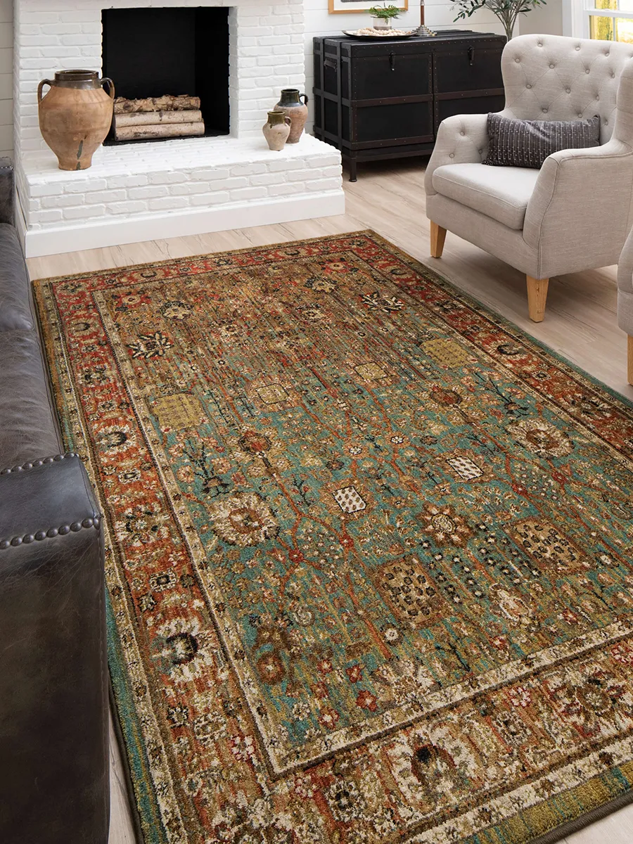 Spice Market Myanmar Aquamarine 5' 3" X 7' 10" Rug