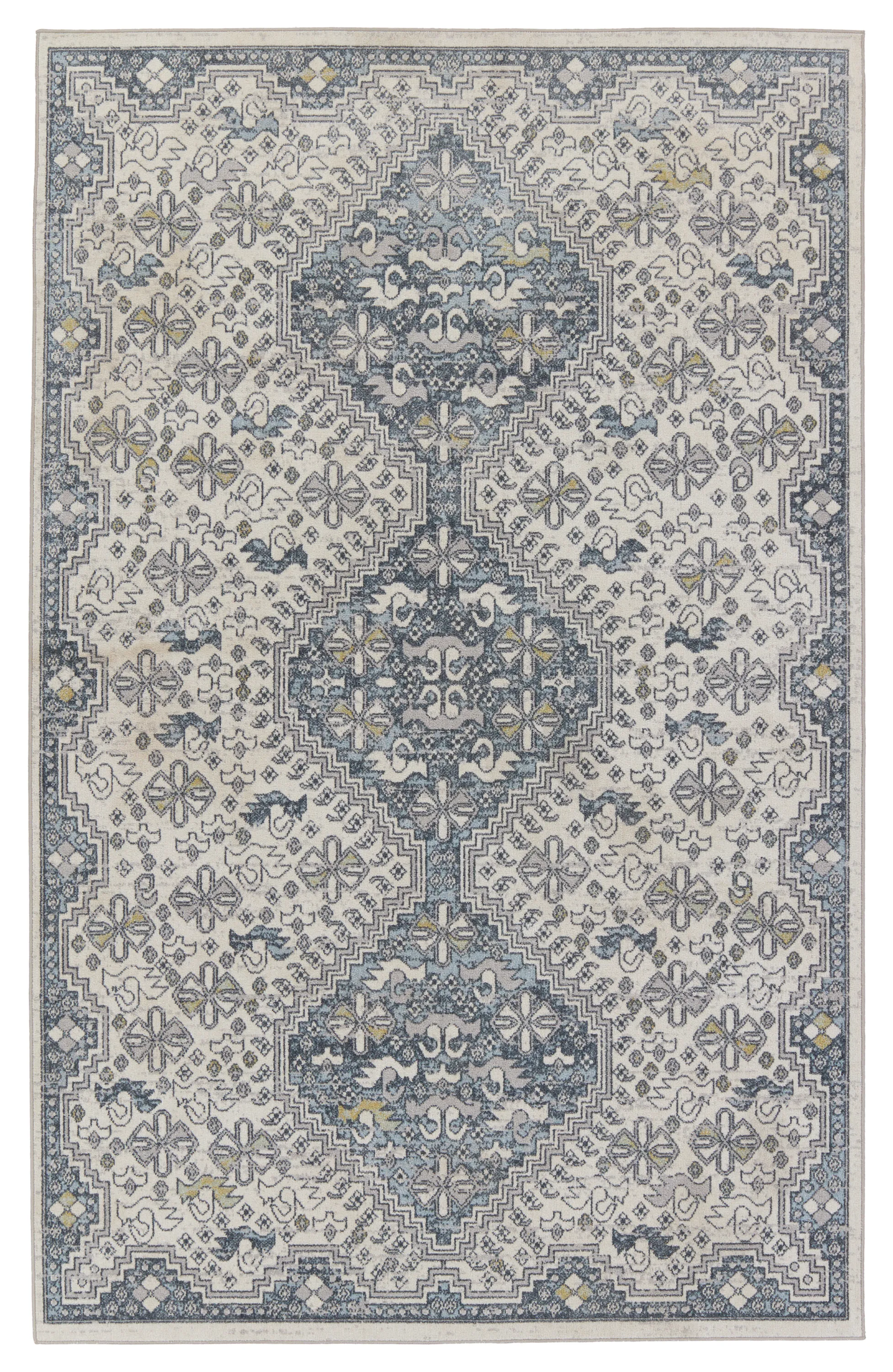 Nadine Yucca White 2'8" x 10' Runner Rug