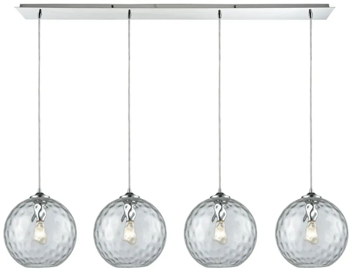 Watersphere 4 Light Linear Pendant in Grey