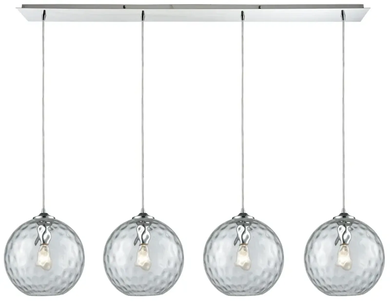 Watersphere 4 Light Linear Pendant in Grey