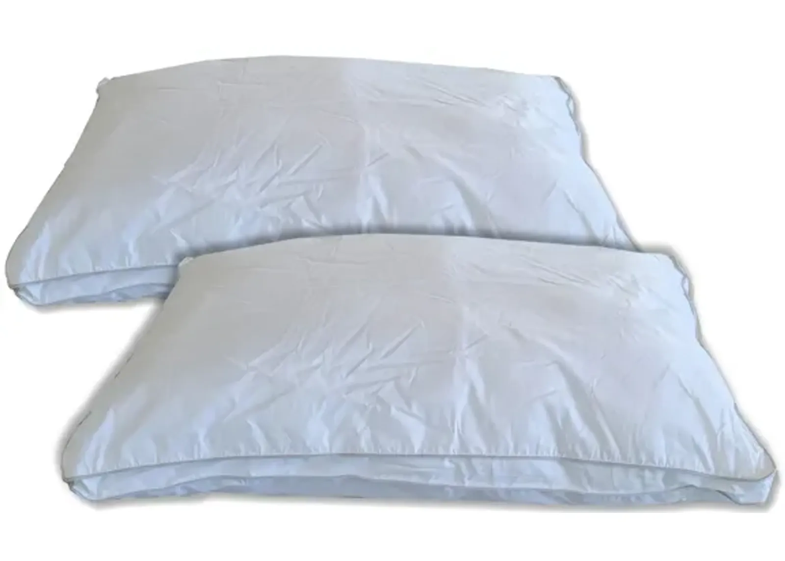 Cotton House - Set of Two Pillows, Microfiber Gel, 100% Egyptian Cotton Cover, Standard Size