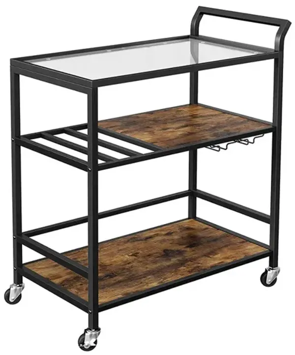 Hivvago Bar Cart with Storage Shelf