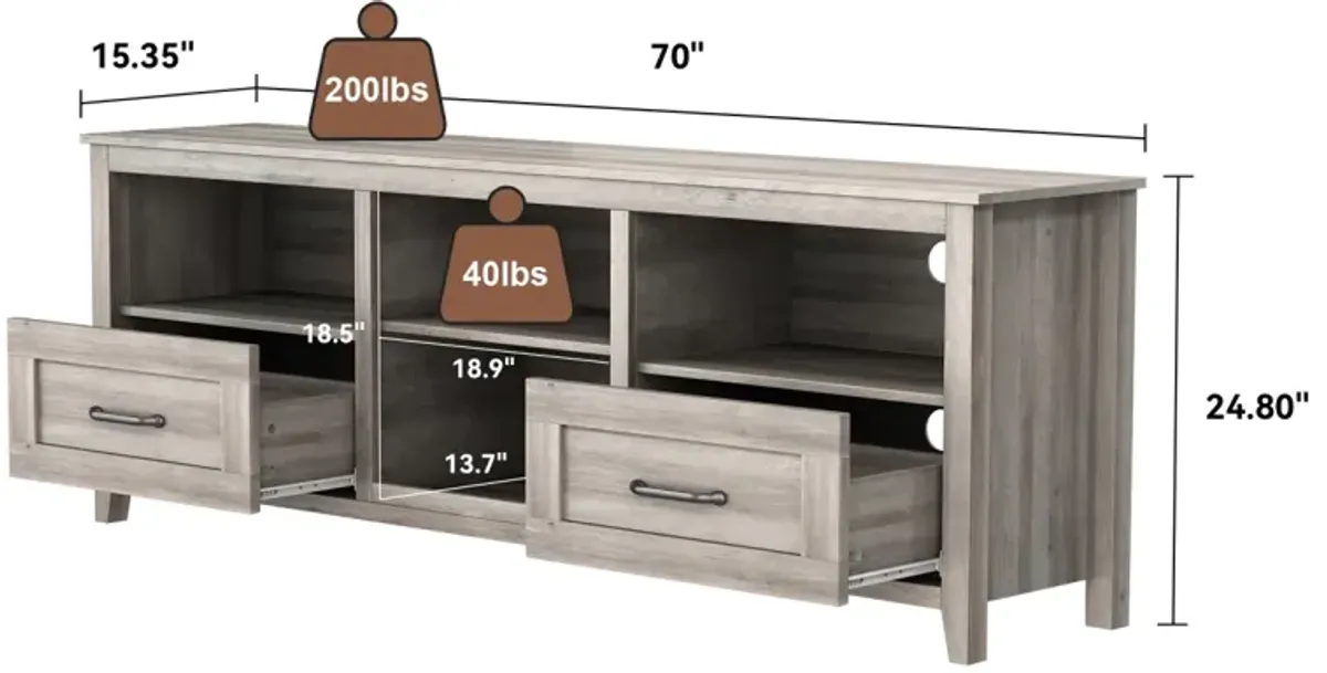 70.08 Inch Length TV Stand For Living Room And Bedroom