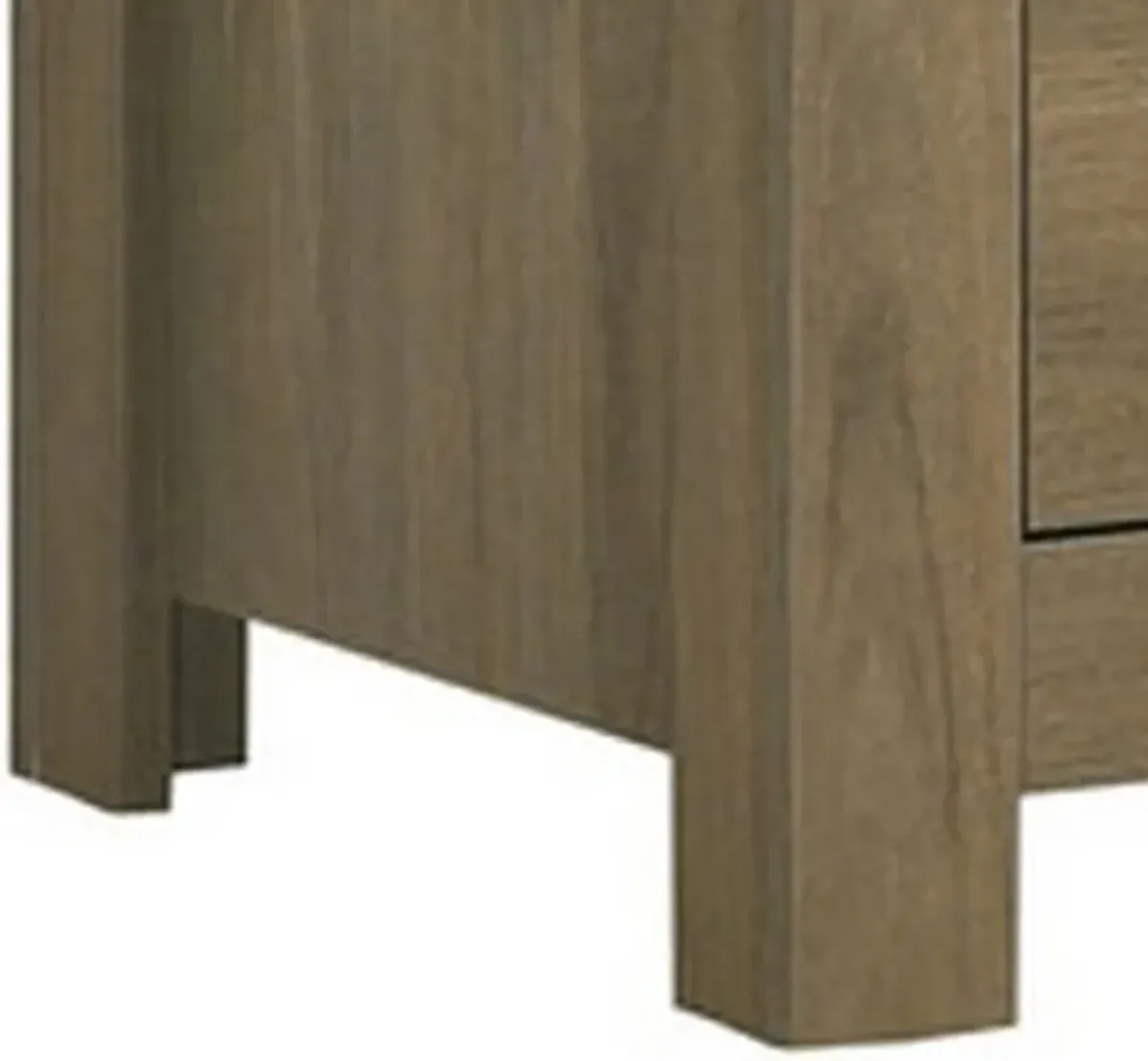 51 Inch Wood Dresser with 6 Drawers and Black Handles, Straight Legs, Gray - Benzara