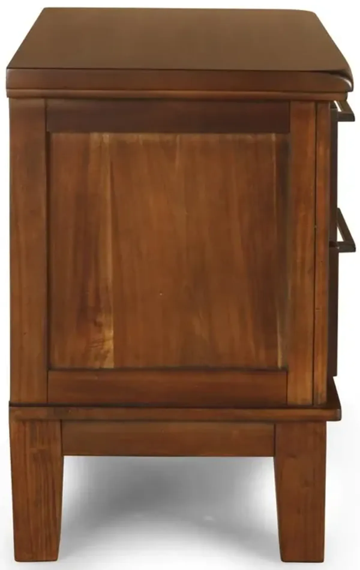 New Classic Furniture Furniture Cagney Solid Wood 2-Drawer Nightstand in Chestnut Brown