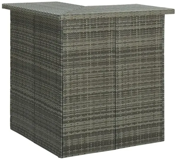 vidaXL Corner Bar Table Gray