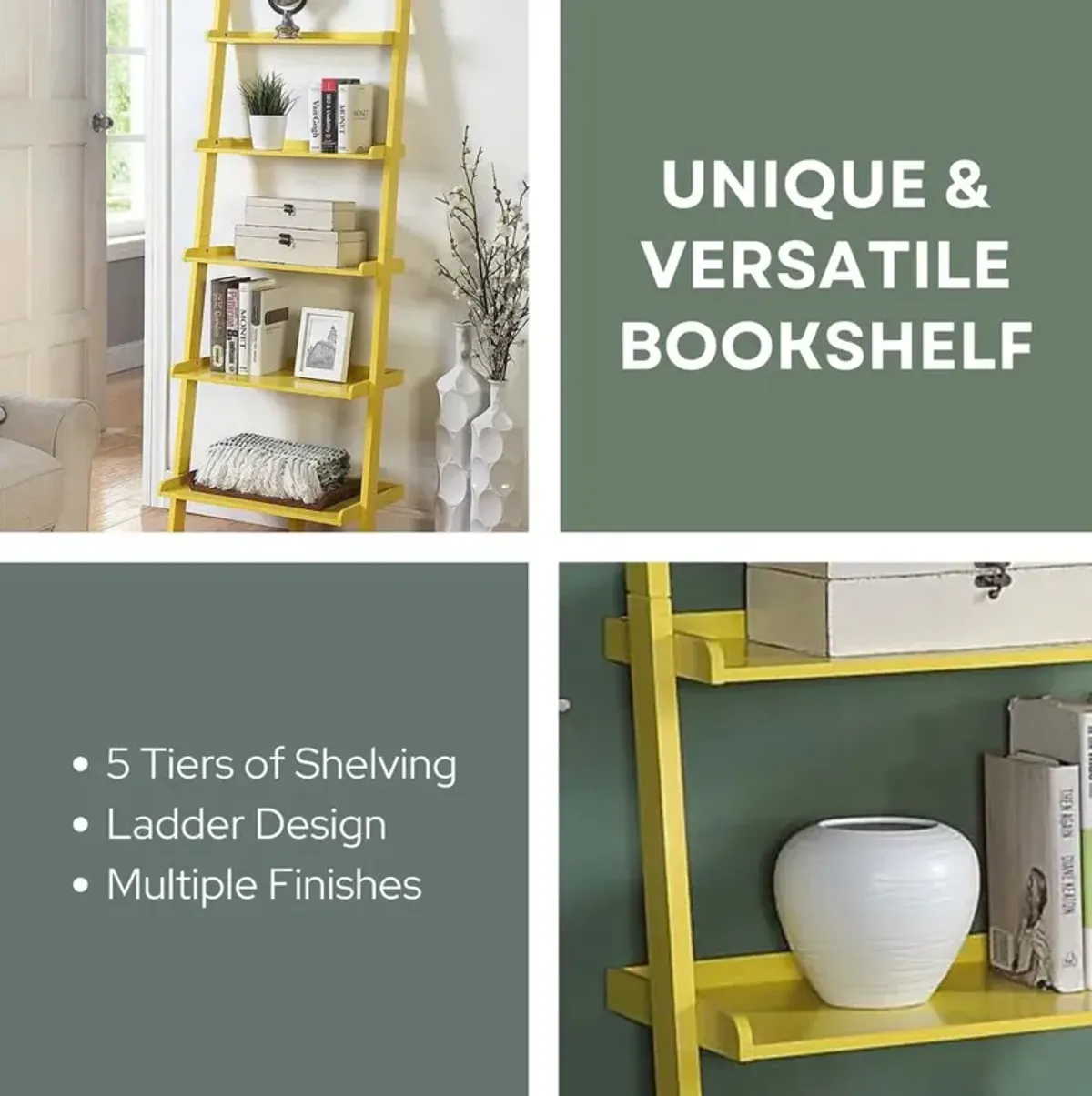 Convience Concept, Inc. American Heritage Bookshelf Ladder