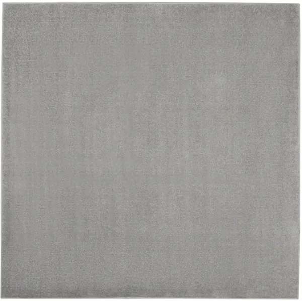 Nourison Essentials NRE01 Silver/Gray 5' x Square Rug