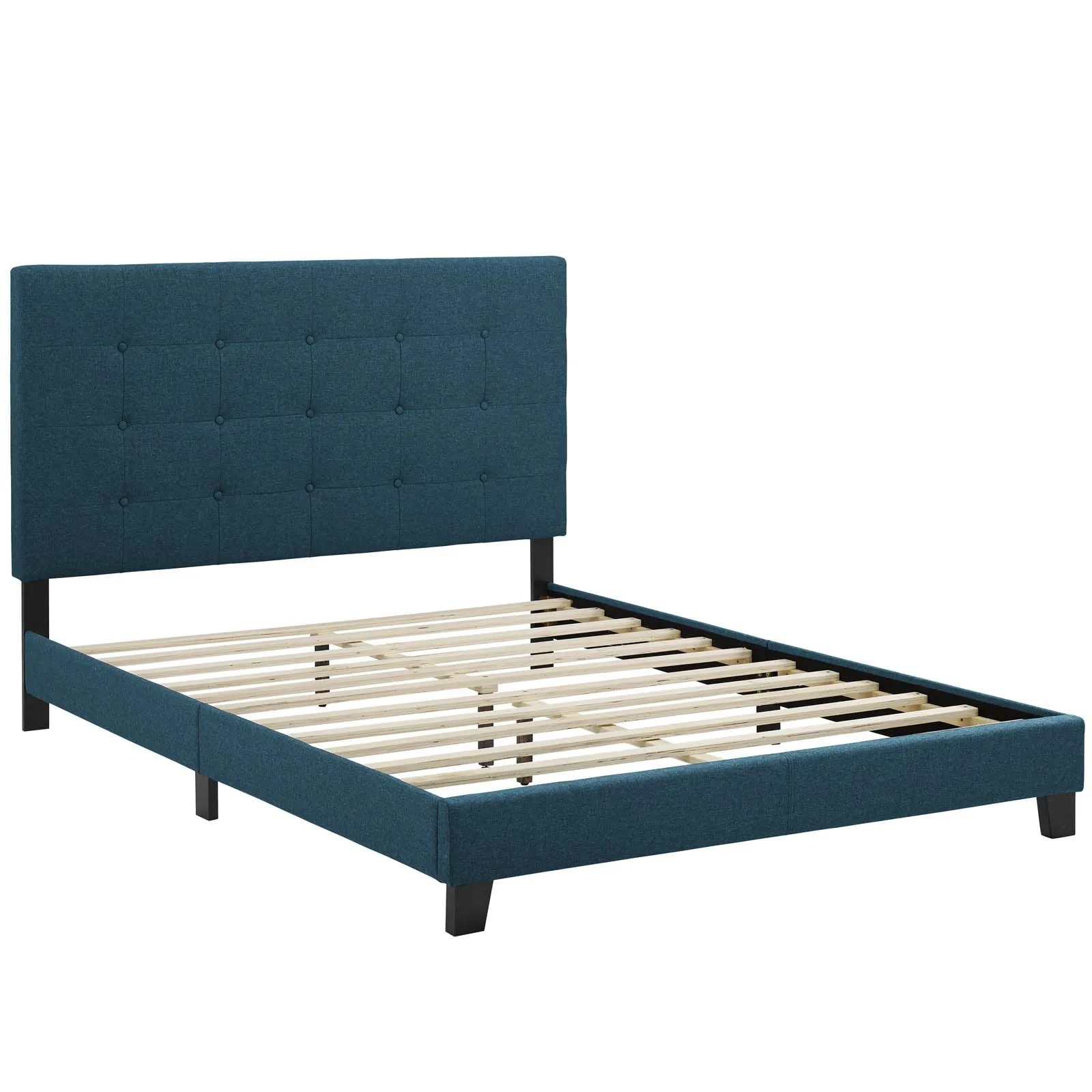 Modway - Melanie Queen Tufted Button Upholstered Fabric Platform Bed