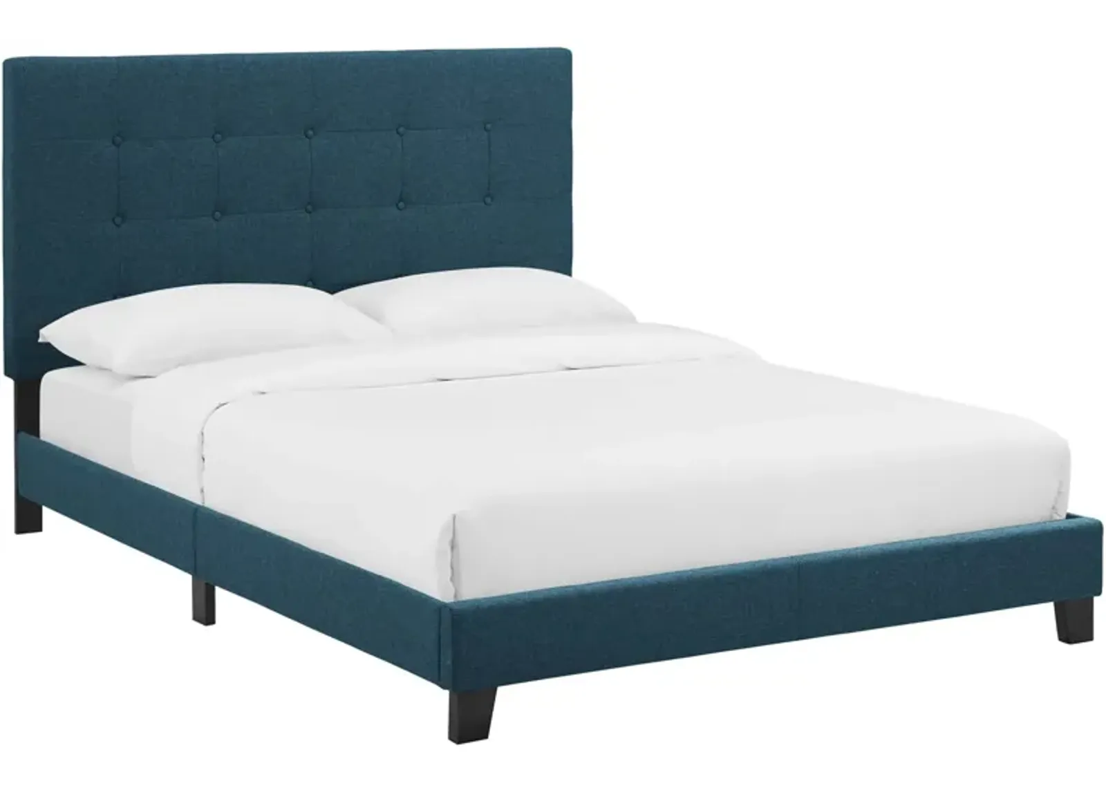 Modway - Melanie Queen Tufted Button Upholstered Fabric Platform Bed