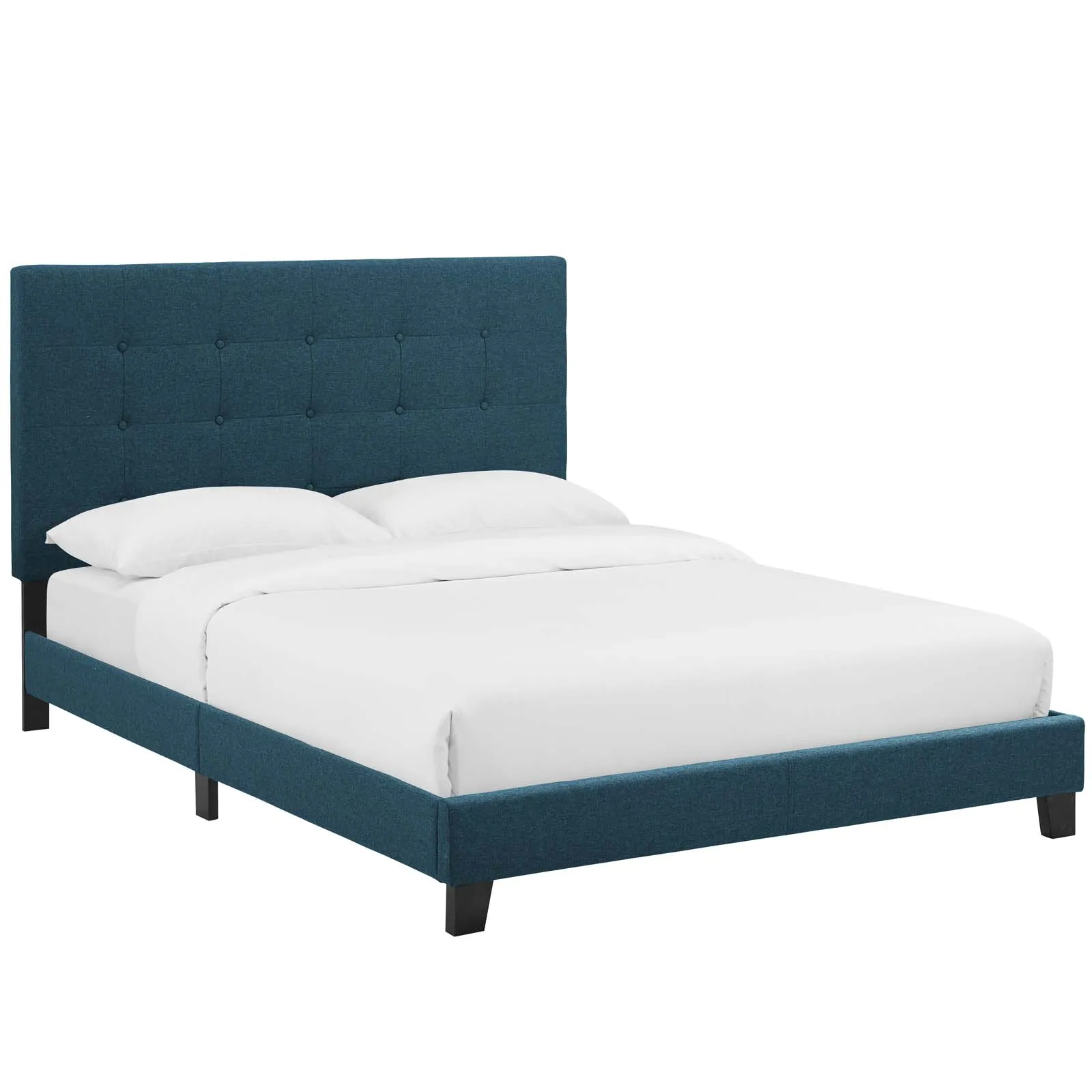 Modway - Melanie Queen Tufted Button Upholstered Fabric Platform Bed