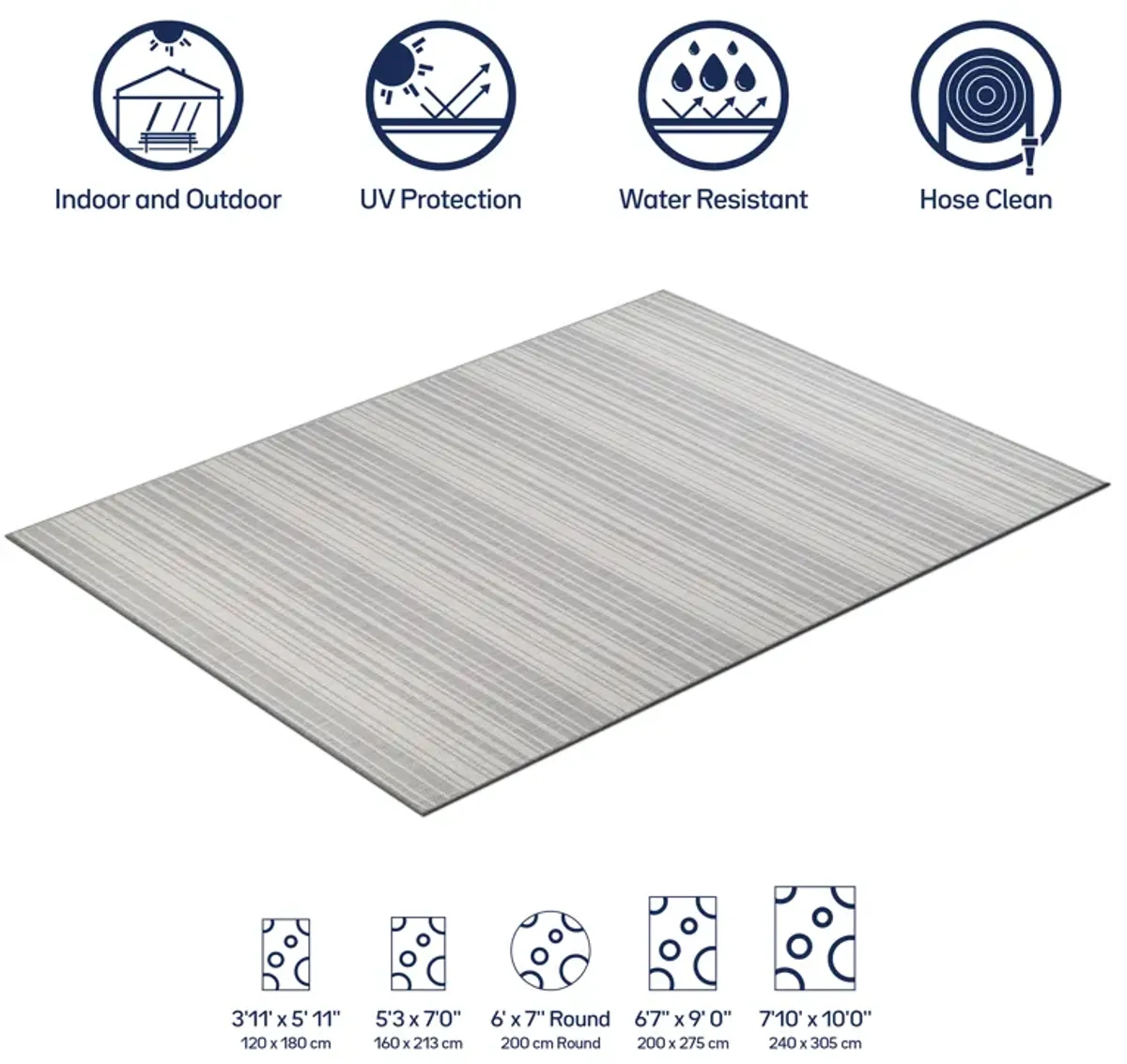 Waikiki Stripe Indoor/Outdoor Area Rug