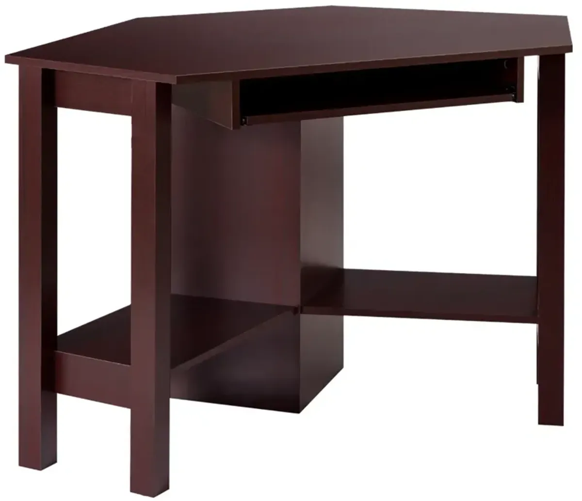 Wooden Study Computer Corner Desk with Drawer-