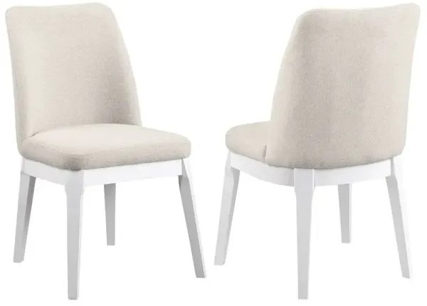 Carissa Upholstered Dining Side Chair Beige (Set of 2)
