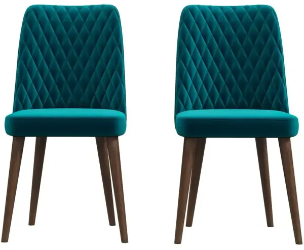 Ashcroft Furniture Co Katie Mid-Century Modern Velvet Dining Chair (Set of 2)