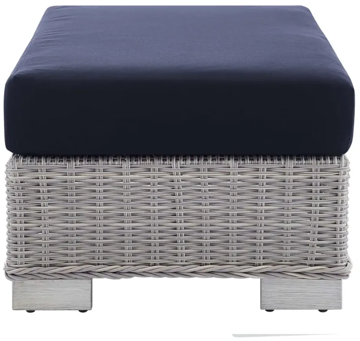 Conway Sunbrella® Outdoor Patio Wicker Rattan Ottoman